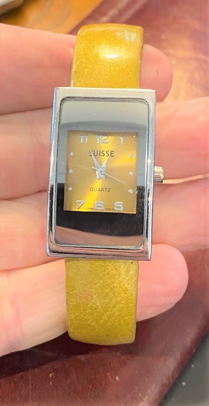 Women's 20mm Silver Tone Suisse Watch, Bangle Bracelet with Matching Face/ Band